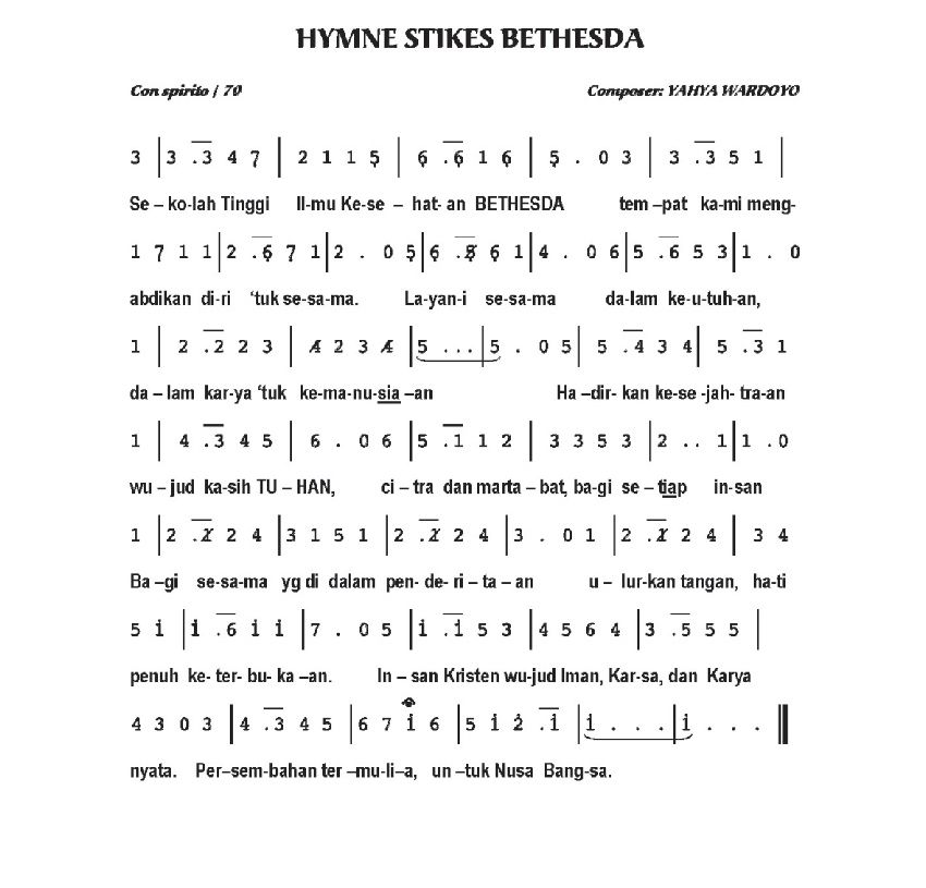 Hymne STIKES Bethesda Yakkum
