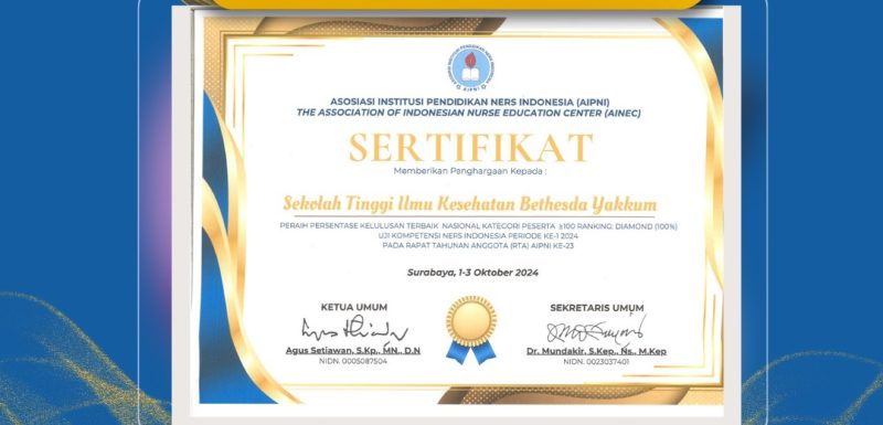 STIKES Bethesda Terima Penghargaan Dari AIPNI