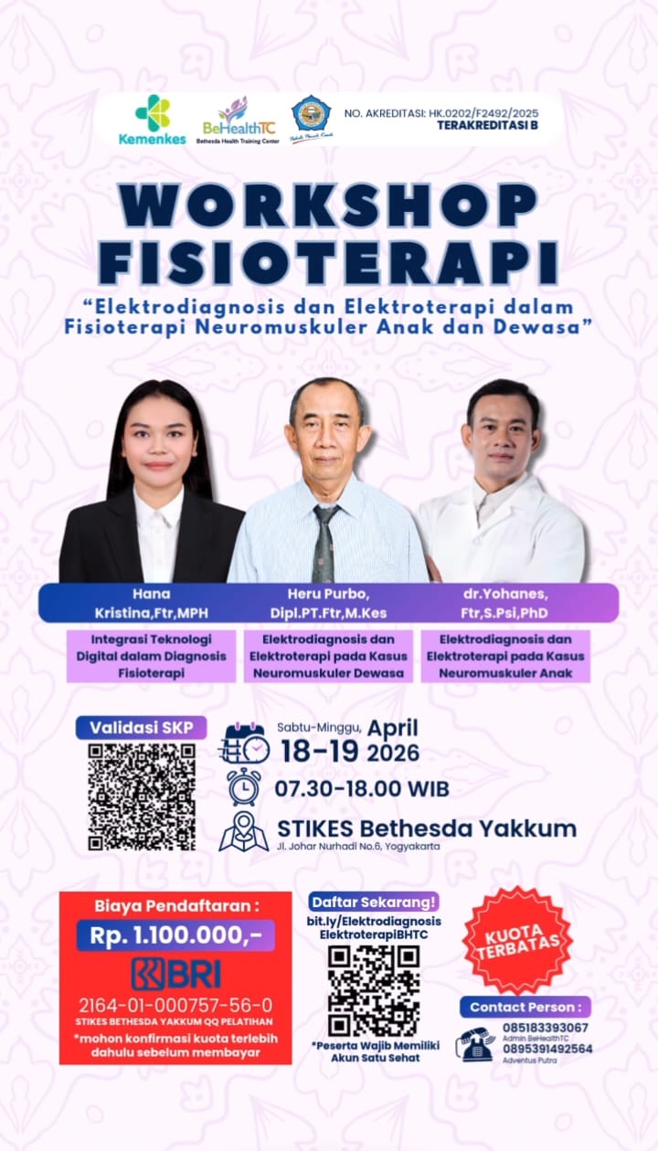 WORKSHOP NASIONAL - Elektrodiagnosis dan Elektroterapi dalam Fisioterapi Neuromuskuler Anak dan Dewasa